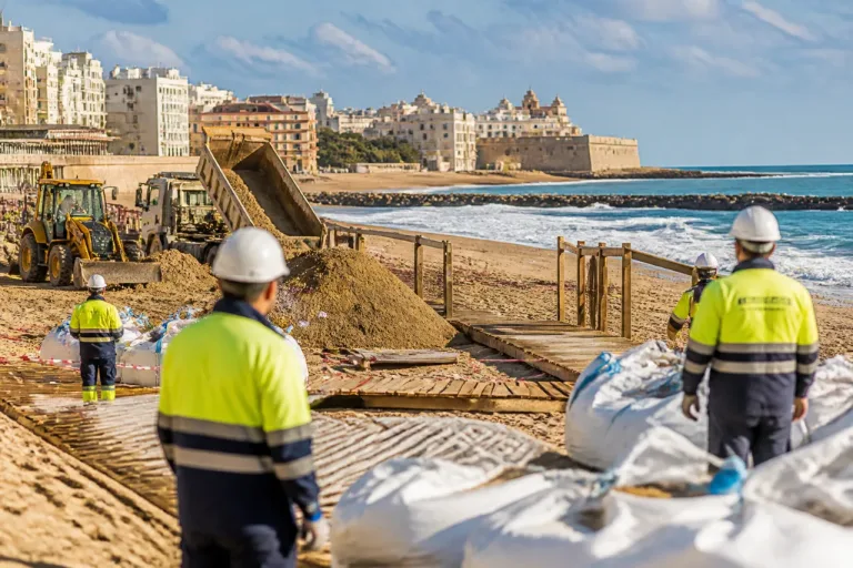 Cádiz afronta una carrera contrarreloj: obras de emergencia por la erosión del litoral