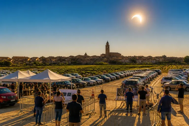 Cariñena, punto oficial para observar el eclipse total de Sol del 12 de agosto