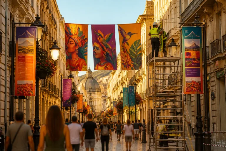 Cartagena se prepara para La Mar de Músicas: banderolas y programación de la 31ª edición