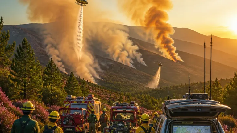 Cinco incendios activos en Asturias mantienen movilizados a bomberos y medios aéreos