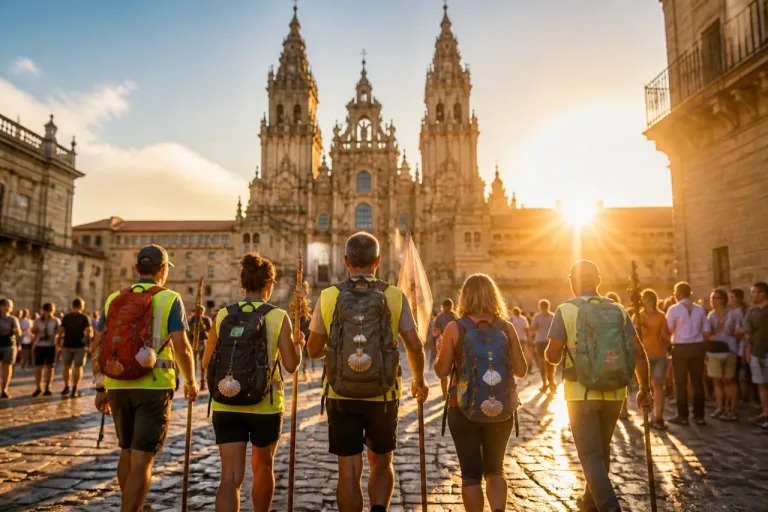 Cinco trabajadoras culminan en Santiago de Compostela una marcha solidaria contra el cáncer infantil
