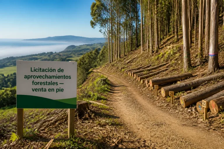 Colunga saca a subasta 24 lotes de eucalipto por 259.372 euros para impulsar ingresos municipales