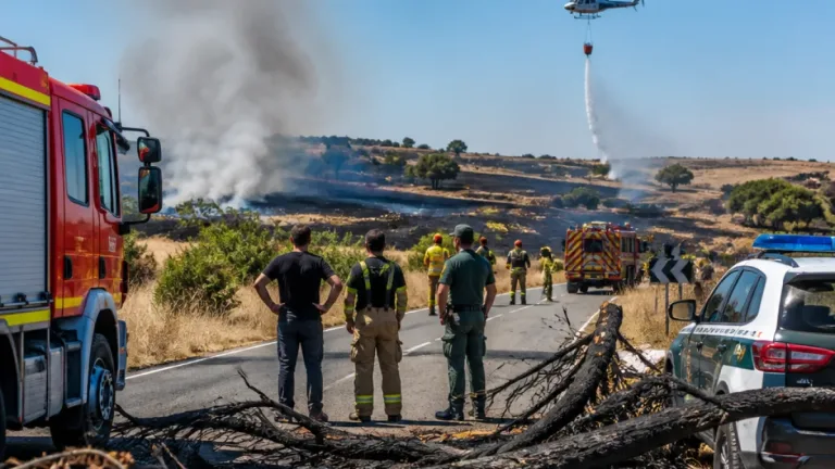 Controlado un incendio en Alcolea de Cinca que ha calcinado 8 hectáreas y obligó a cortar la A-130