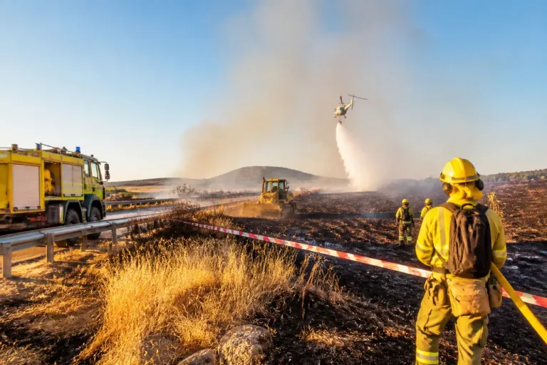 Controlado un incendio en cultivo junto a la AP-1 en Briviesca tras dos horas de labores