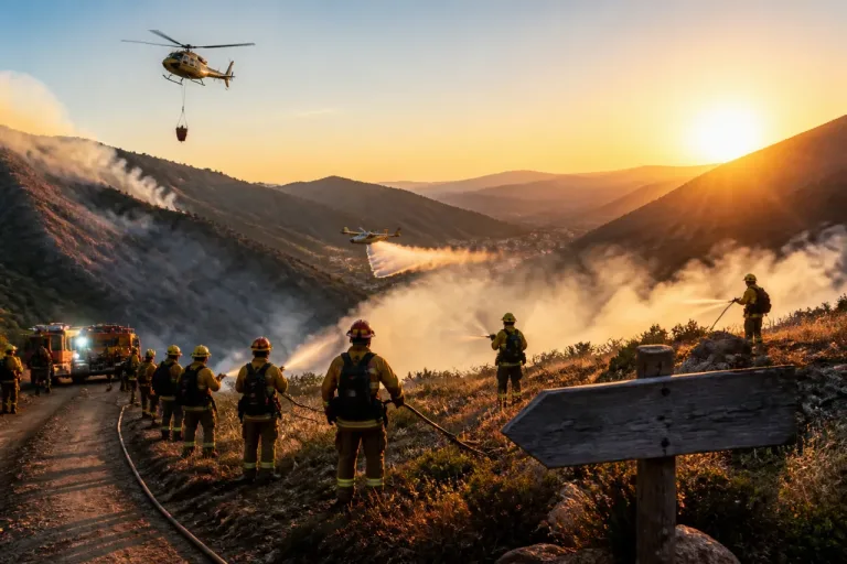 Controlado un incendio en la sierra de Tornavacas tras intervención nocturna del INFOEX