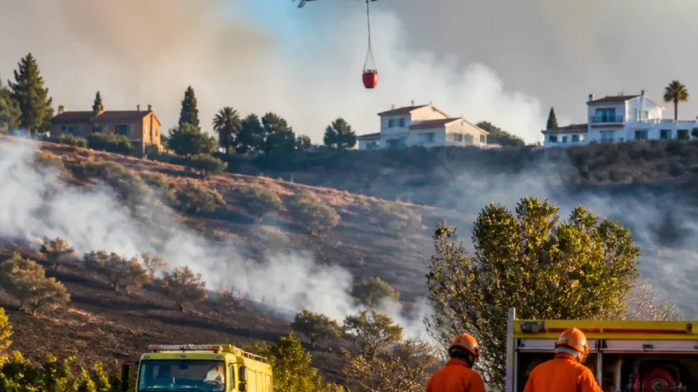 Controlado y en fase de extinción un incendio forestal en Badajoz tras activar el nivel 1