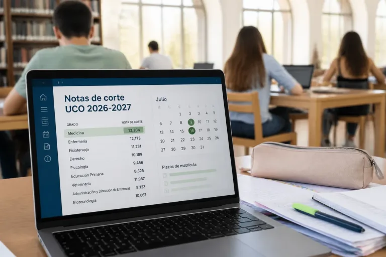 Córdoba: las notas de corte de la UCO y los plazos clave para entrar en el curso 2026-2027