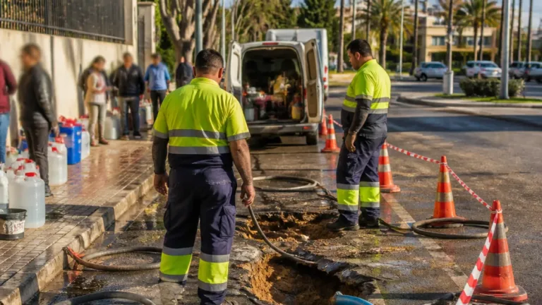 Cortes de agua en Algeciras este lunes por reparación en la avenida Gesto por la Paz