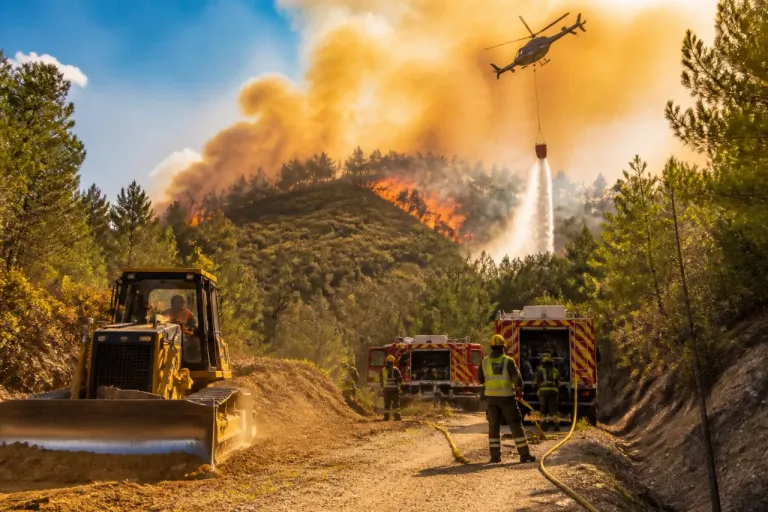 Declarado IGR-1 en el incendio de Caboalles de Arriba que mantiene amplio dispositivo en Villablino