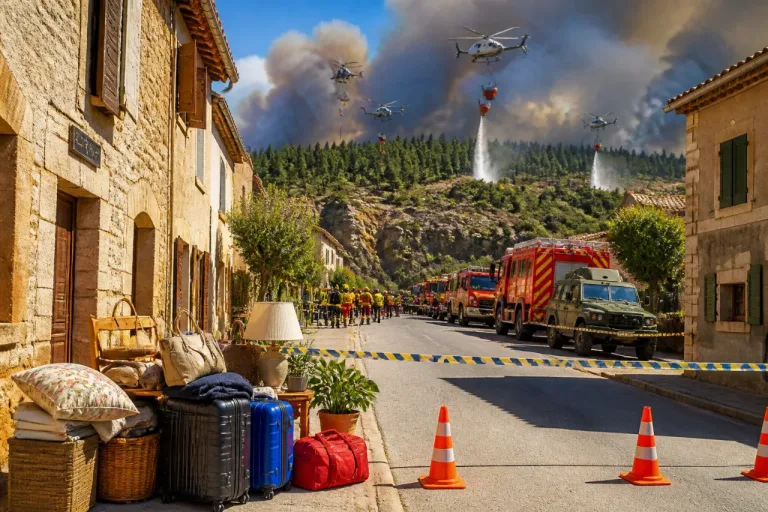 Desalojan San Julián de Banzo por el incendio de Loporzano y se activa la UME