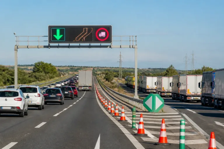 DGT abre un carril extra en la AP-4 y limita camiones rumbo a Cádiz ante la primera gran salida