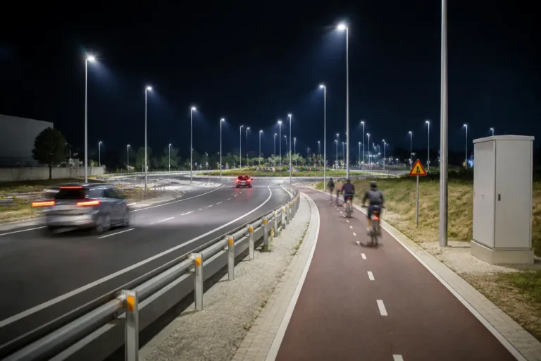 Dos Hermanas activa el nuevo alumbrado LED en la SE-3205 para reforzar seguridad y movilidad