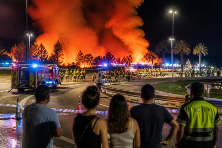 Dos incendios en Vélez-Málaga movilizan a un centenar de efectivos y cortan la A-7