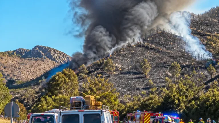 Dos localidades de Zaragoza evacuadas por un incendio que afecta a unas 200 hectáreas