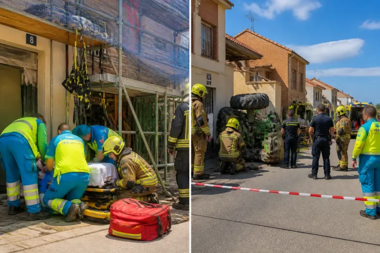 Dos trabajadores resultan heridos graves en sendos accidentes laborales en Arganda y Griñón