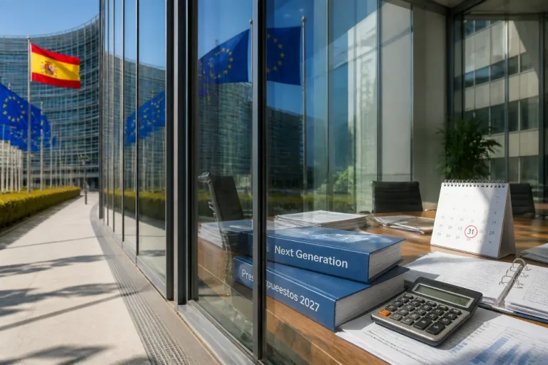 Bruselas advierte de una contracción por el fin de los fondos Next Generation y pide una política fiscal 'neutral' en 2027