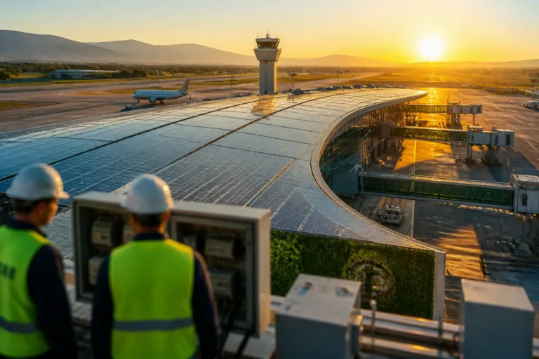 Ferrovial completa la primera terminal que cubre el 100% de su demanda eléctrica con energía solar