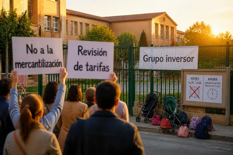 Inversor toma el control de colegios concertados en Villalbilla y familias denuncian subida de costes y cambio de jornada
