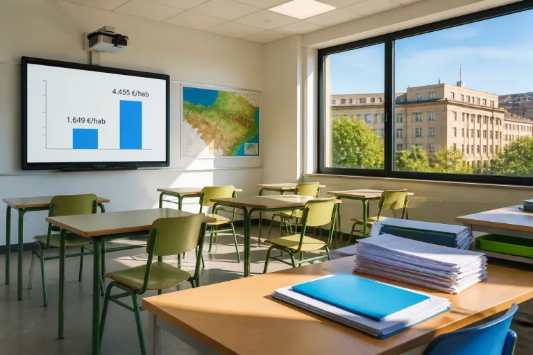 Euskadi, primera en inversión educativa y segunda en políticas sociales por habitante en 2025