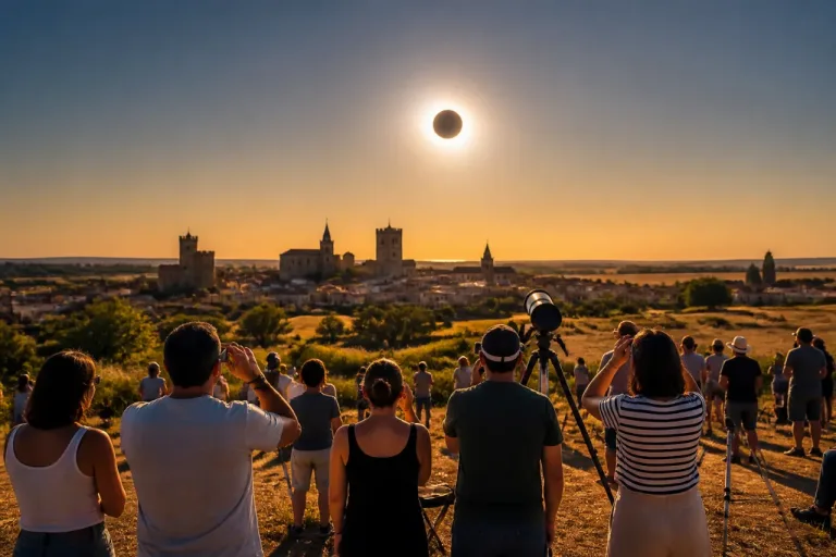 Ejea, punto privilegiado en Zaragoza para ver el eclipse total: 61 segundos de oscuridad