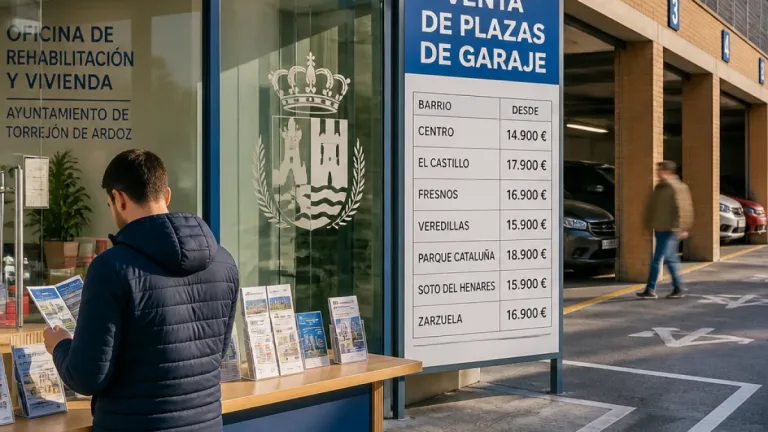 El Ayuntamiento de Torrejón de Ardoz pone a la venta plazas de garaje en varios barrios desde 7.699 €