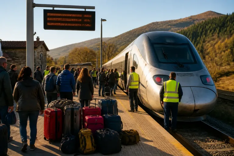 El bloqueo del AVE en A Gudiña deja a pasajeros más de cinco horas y eleva la protesta al Senado