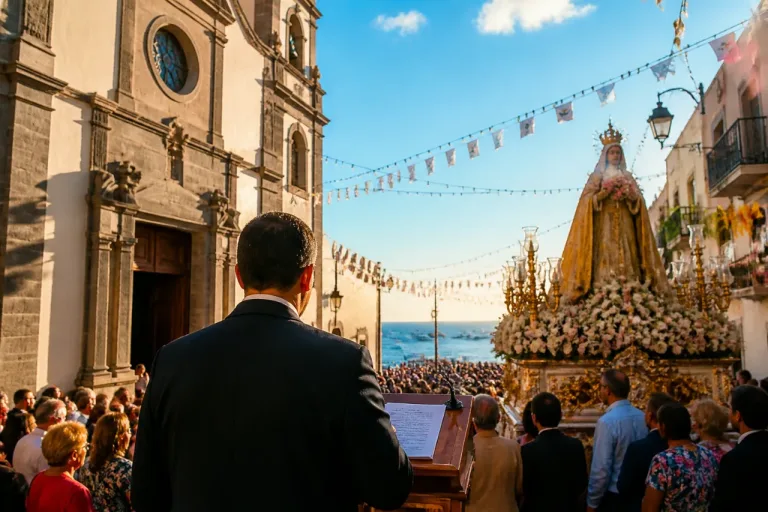 El concejal Héctor Alemán pronuncia el pregón de las fiestas del Carmen en La Isleta