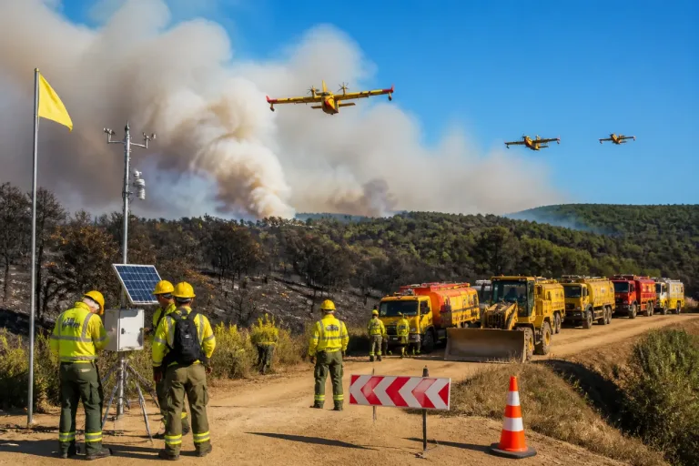 El incendio de Morón continúa activo con más de 80 efectivos mientras Guillena y Villanueva evolucionan