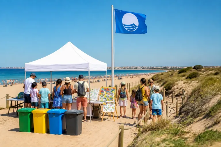 El Puerto de Santa María activa el programa Bandera Azul con rutas y juegos en sus playas