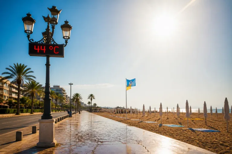 Calor extremo: avisos rojos en el nordeste y máximas de hasta 44 ºC en la costa valenciana
