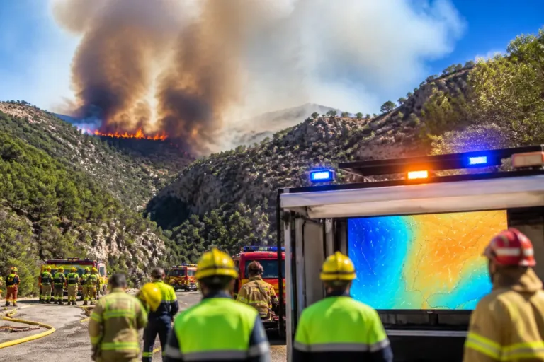 Aemet prevé mejora del tiempo que puede facilitar el control del incendio en Los Gallardos