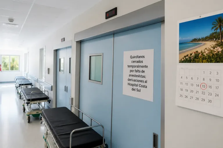 Estepona: cierre temporal de quirófanos en el hospital por falta de personal