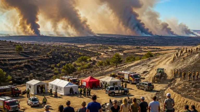 Fuego en Los Gallardos arrasa 6.600 hectáreas y obliga a desalojar a más de 1.400 personas