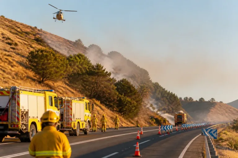Fuengirola: controlado un incendio de pasto junto a la A-7 en El Higuerón