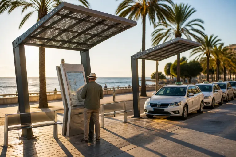 Fuengirola estrena sombras fotocatalíticas en paradas de taxi para mejorar confort y aire