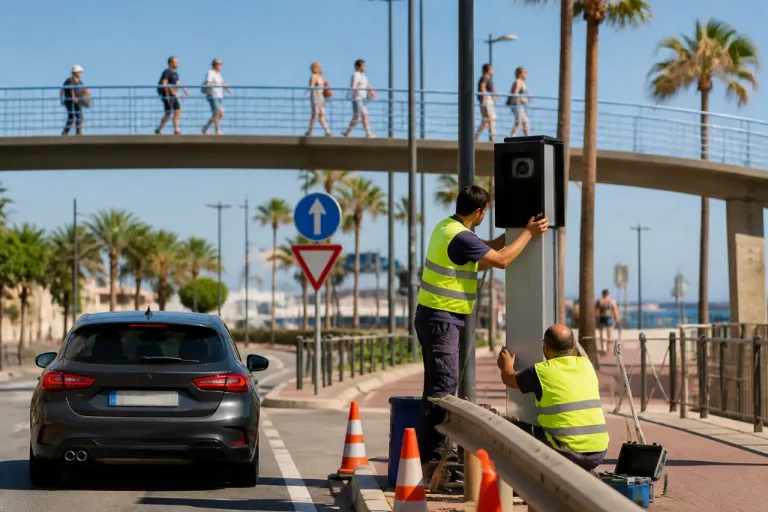 Fuengirola refuerza la vigilancia del tráfico con tres radares de control y ocho pedagógicos