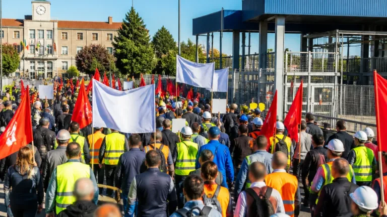 Getafe, centro de la protesta: 4.000 empleados de Airbus marchan contra los recortes laborales