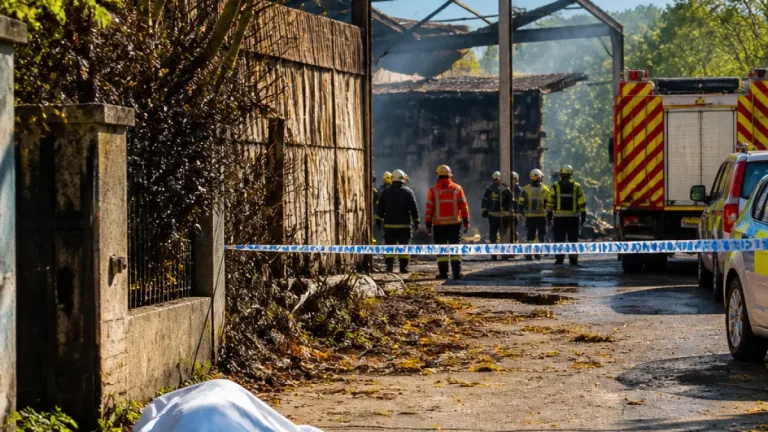 Hallan un cadáver junto a una hípica abandonada en Culleredo tras un incendio
