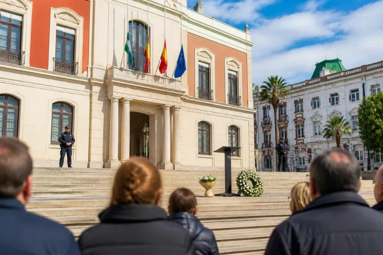 Huelva guarda un minuto de silencio por las víctimas del incendio de Los Gallardos