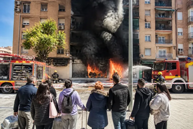 Incendio en bajos okupados de Valencia obliga a desalojar a 80 vecinos en Benicalap