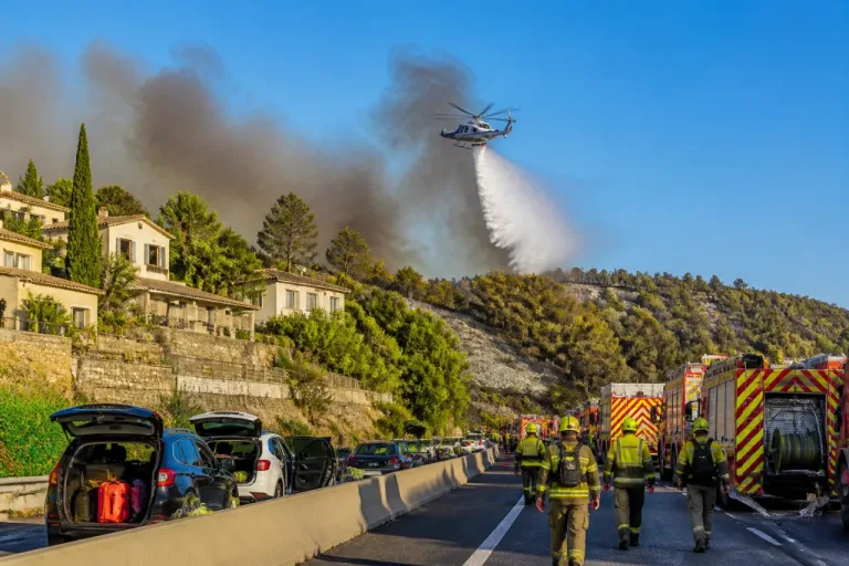 Incendio en Benahavís corta la AP-7 y obliga a desalojos en el Parque Botánico