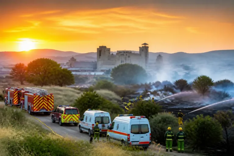 Incendio en el sur de Logroño activa el Nivel 1 del PLATECAR; autoridades confían en extinguirlo hoy