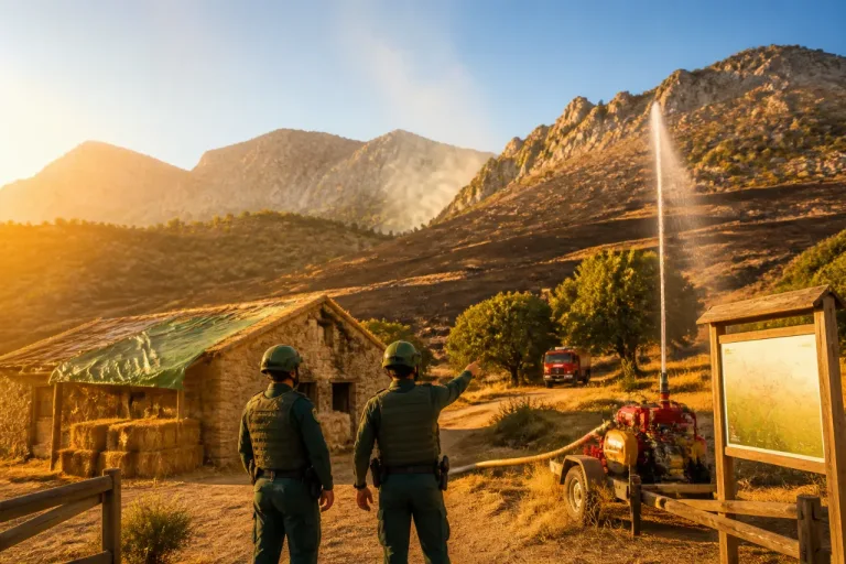Incendio en Grazalema: la Guardia Civil investiga en Cádiz el origen ligado a trabajos en un alojamiento rural