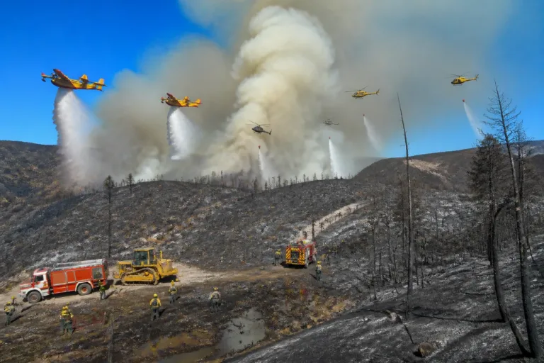 Incendio en Guntín moviliza hidroaviones y brigadas tras calcinar unas 20 hectáreas