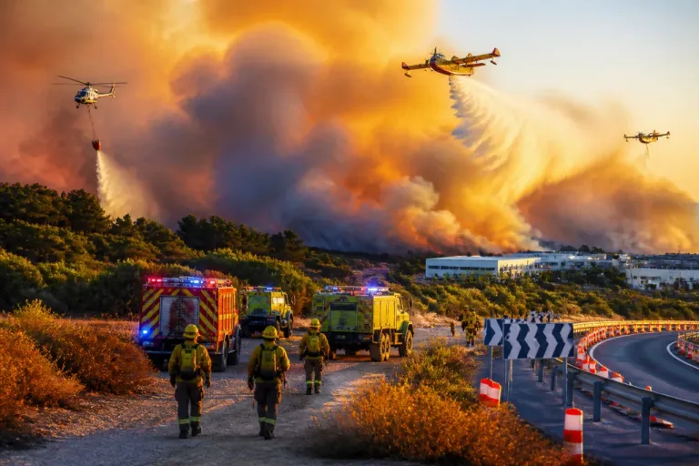 Incendio en Los Visos obliga a desplegar más de 50 efectivos en Cádiz