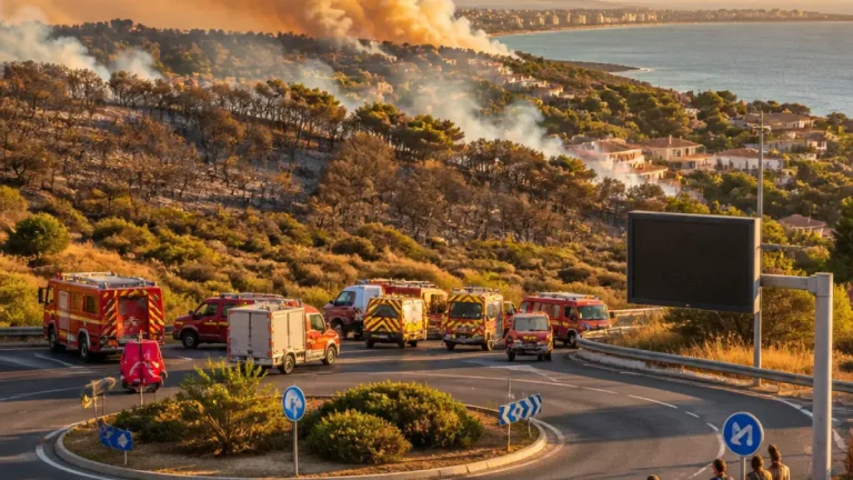 Incendio en Mont-roig del Camp obliga a confinamientos y corta A-7 y trenes en Tarragona