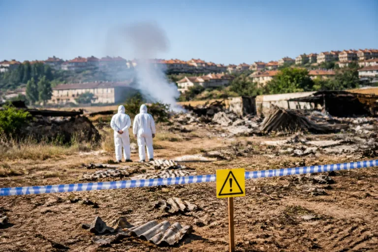 Incendio en Pelabravo deja esparcida uralita de una granja y alarma por riesgo para la salud