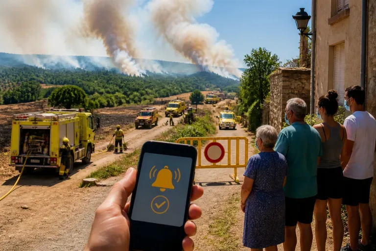 Incendio en Pla de Manlleu obliga a confinamientos y posterior desconfinamiento en Tarragona