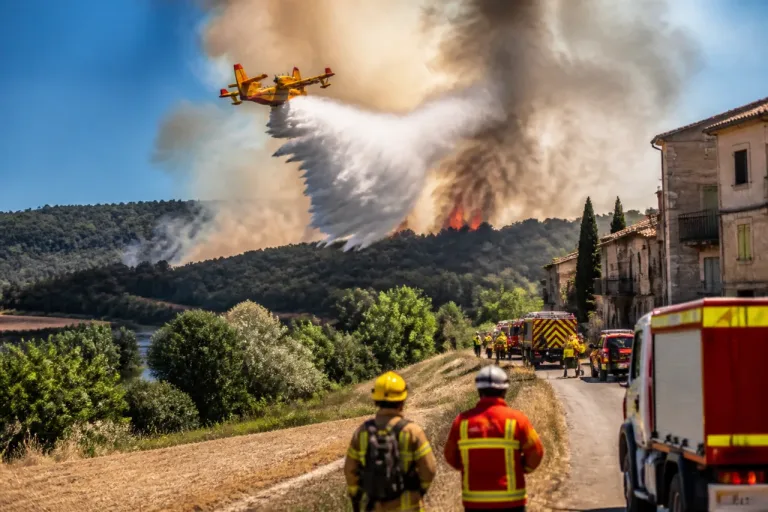 Incendio en Savallà del Comtat obliga a confinar a Segura y moviliza a Bombers de Tarragona