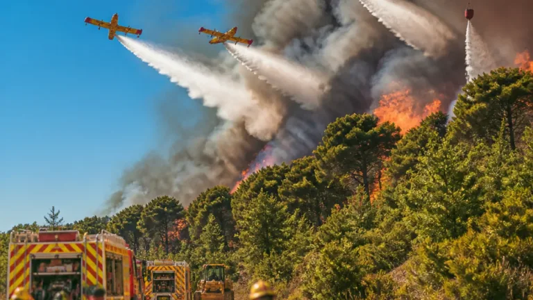Incendio en Villarrobejo moviliza a numerosos medios en Palencia por riesgo sobre masas arboladas